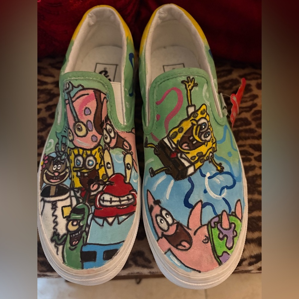 Vans  Custom spongebob shoes- Brand new never worn